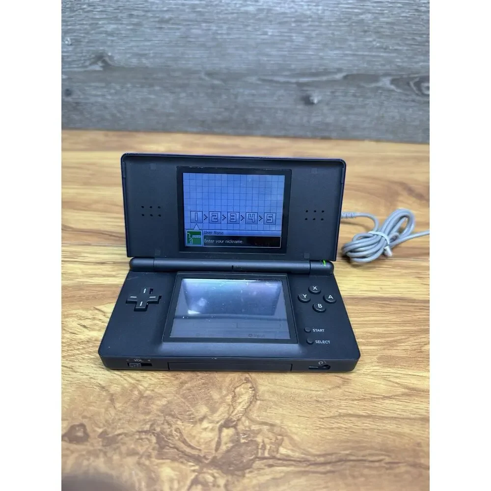 Nintendo DS Lite Handheld System - Cobalt/Black With AC Adapter - Excellent